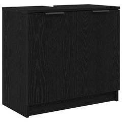 vidaXL Bathroom Cabinet Black Oak 64.5 x 33.5 x 59 cm Engineered Wood 2