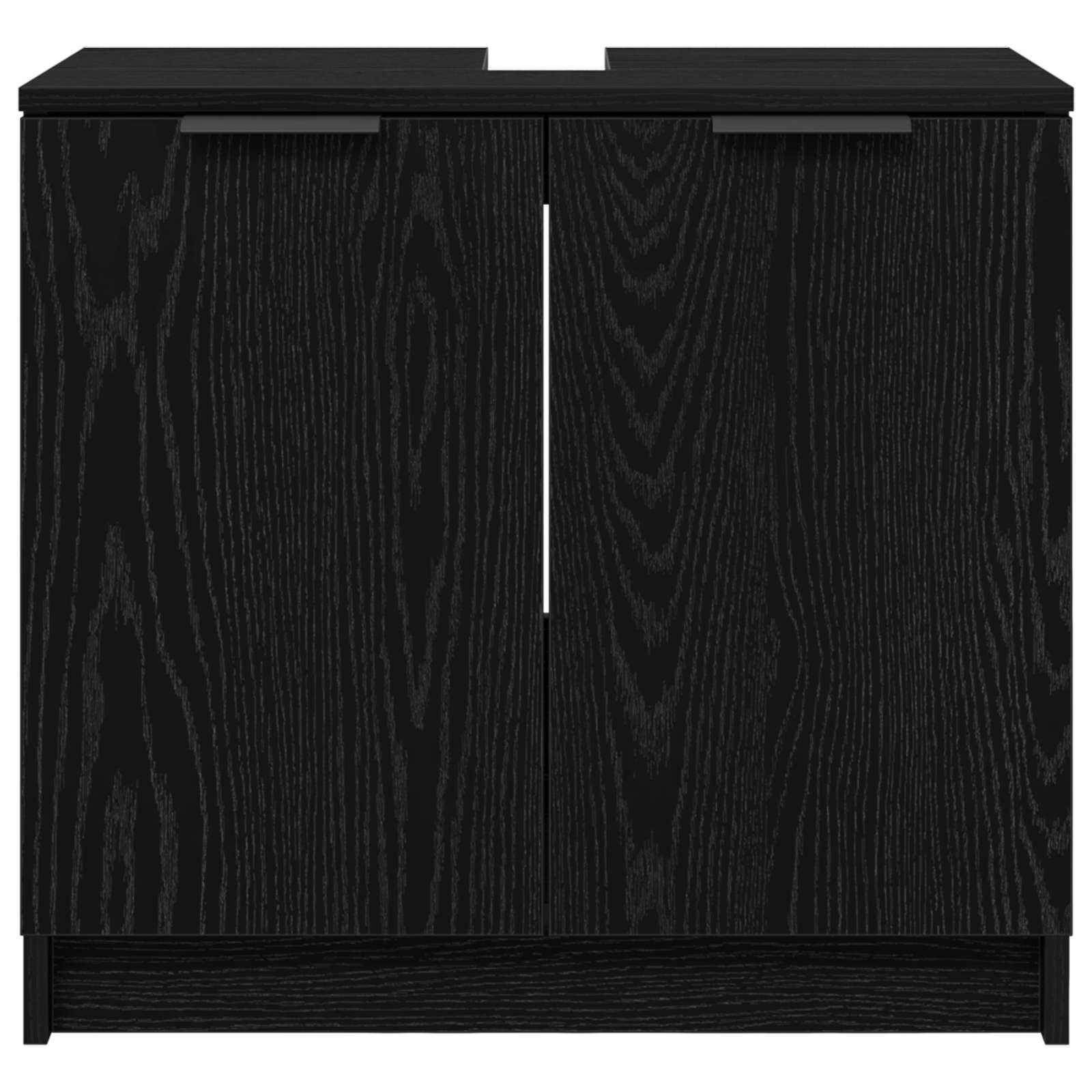 vidaXL Bathroom Cabinet Black Oak 64.5 x 33.5 x 59 cm Engineered Wood 6