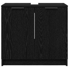 vidaXL Bathroom Cabinet Black Oak 64.5 x 33.5 x 59 cm Engineered Wood 6