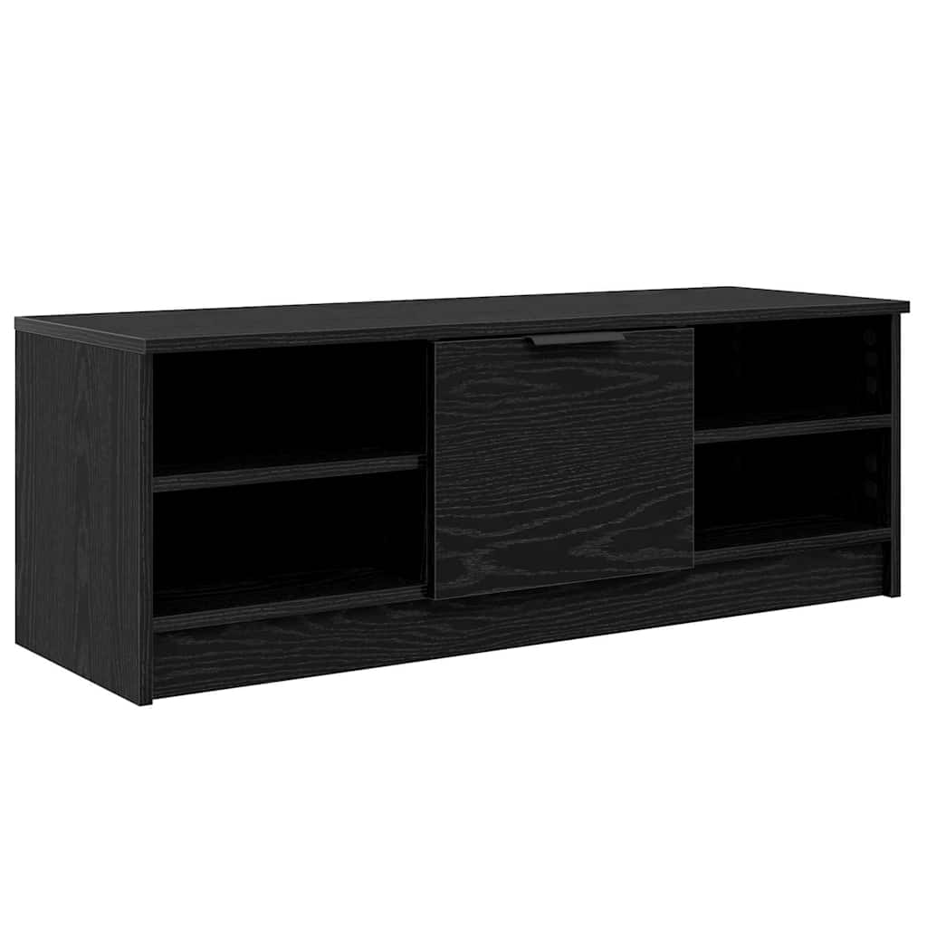 vidaXL TV Cabinet 102 x 35 x 36.5 cm Black Oak Engineered Wood 2