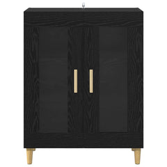 vidaXL Sideboard Black Oak 69.5 x 34 x 90 cm Engineered Wood 6