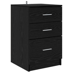 vidaXL Bedside Cabinet Black Oak 40 x 40 x 63 cm Engineered Wood 2