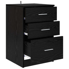 vidaXL Bedside Cabinet Black Oak 40 x 40 x 63 cm Engineered Wood 5
