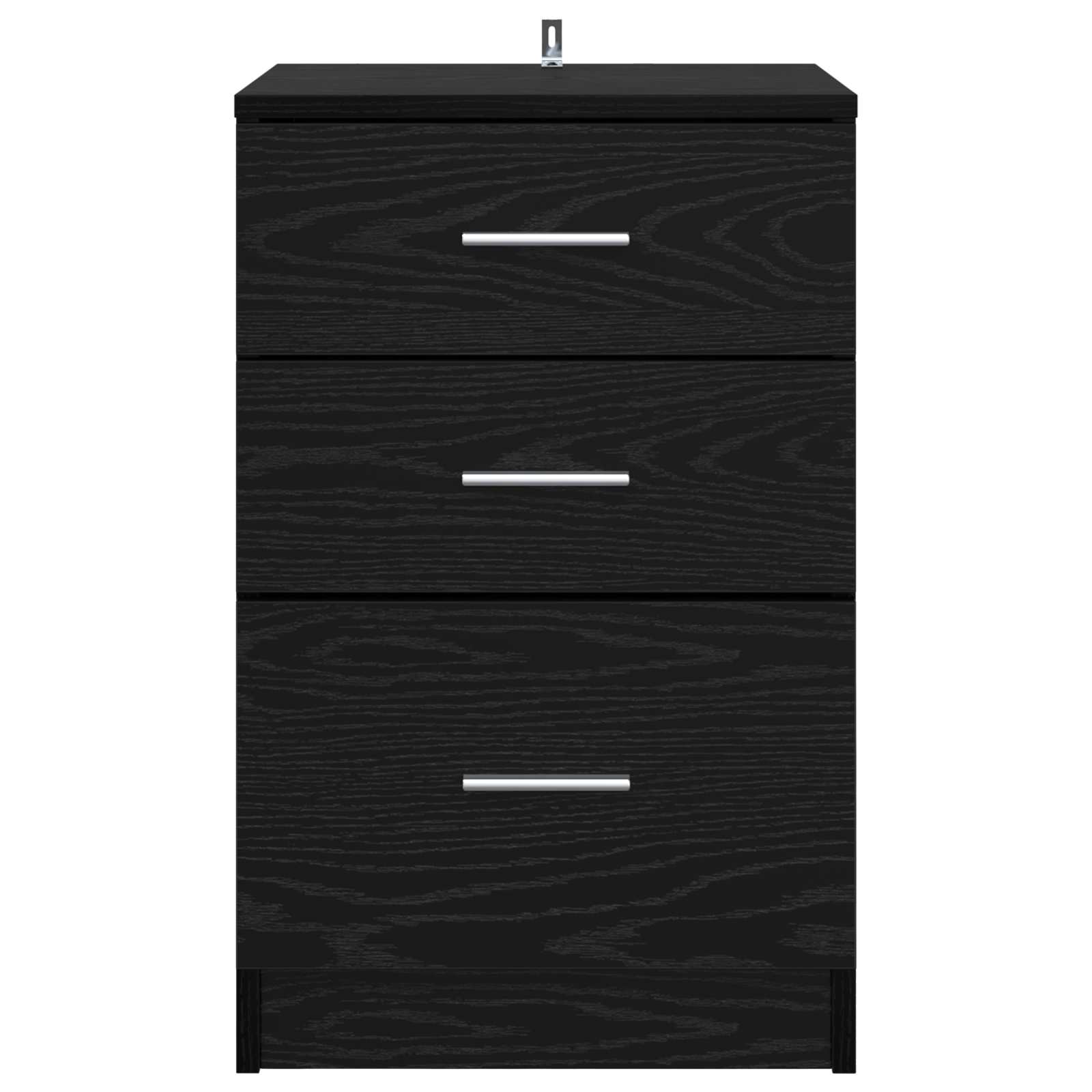 vidaXL Bedside Cabinet Black Oak 40 x 40 x 63 cm Engineered Wood 6