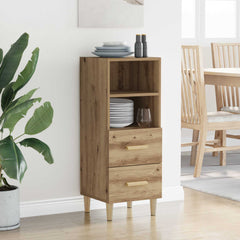 vidaXL Sideboard Artisan oak 34 x 34.5 x 90 cm Engineered Wood 4