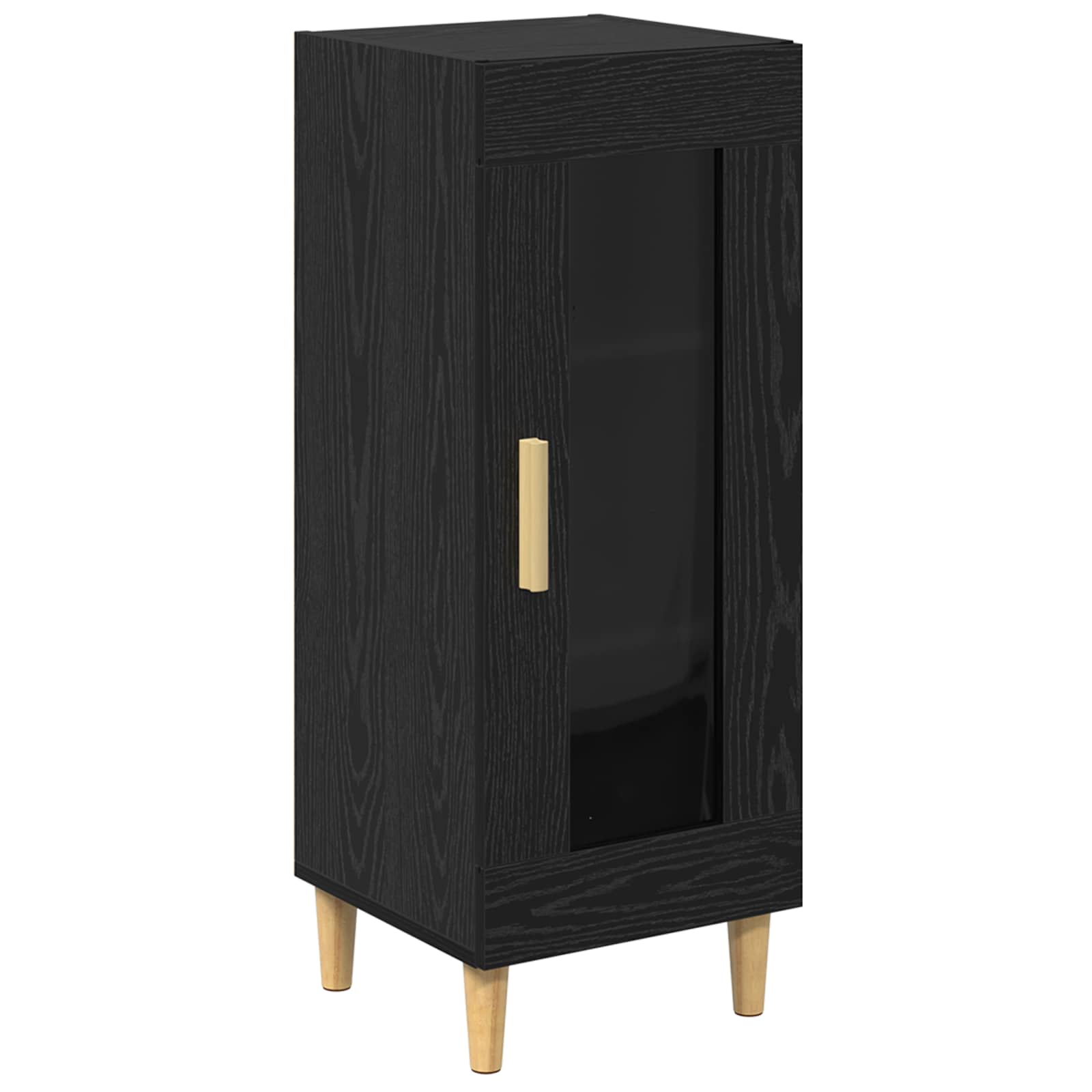 vidaXL Sideboard Black Oak 34.5 x 32.5 x 90 cm Engineered Wood 2