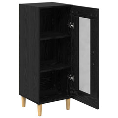vidaXL Sideboard Black Oak 34.5 x 32.5 x 90 cm Engineered Wood 5