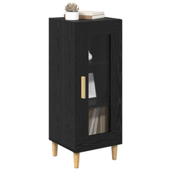 vidaXL Sideboard Black Oak 34.5 x 32.5 x 90 cm Engineered Wood 3