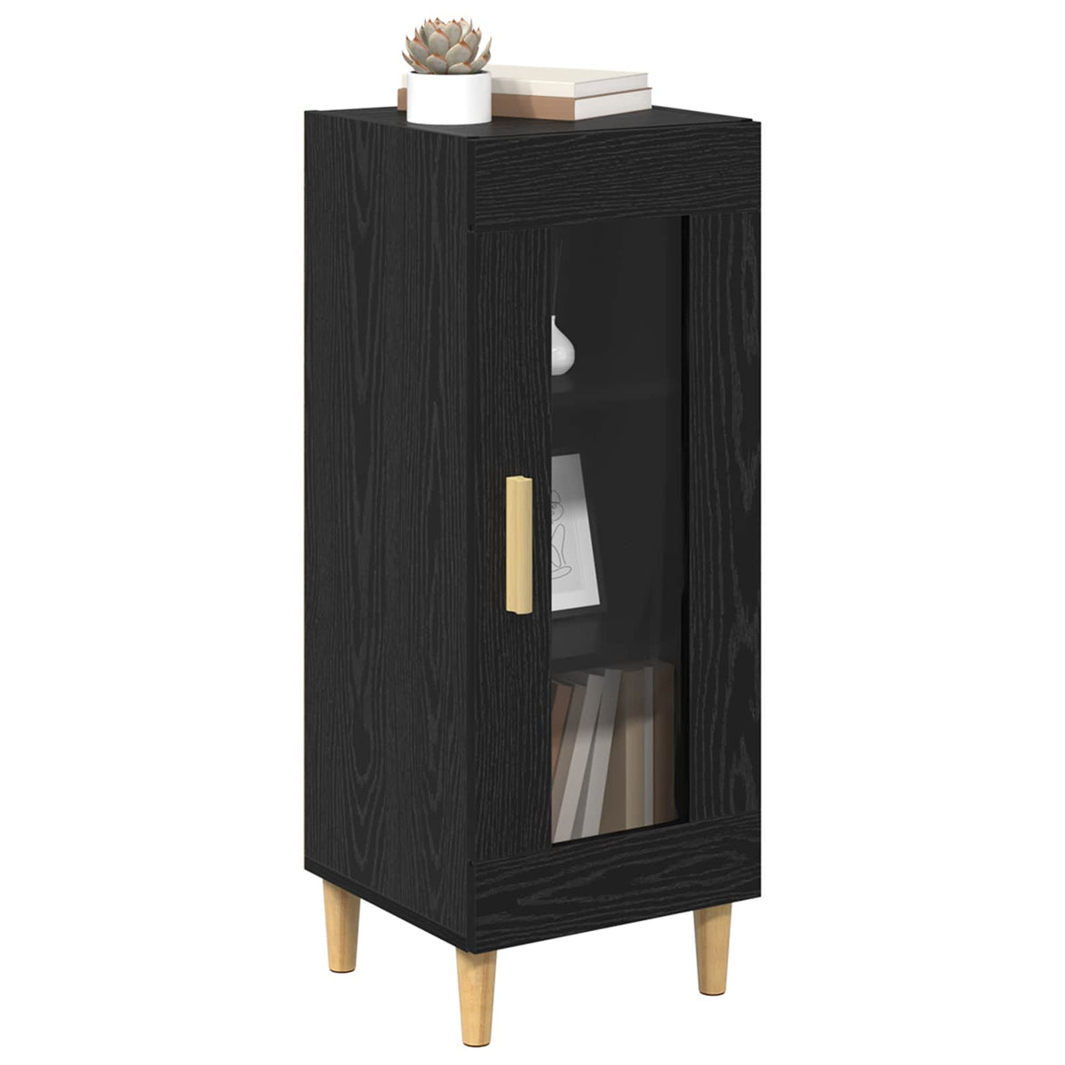 Sideboard 34,5x34x90 cm Engineered Wood Black oak
