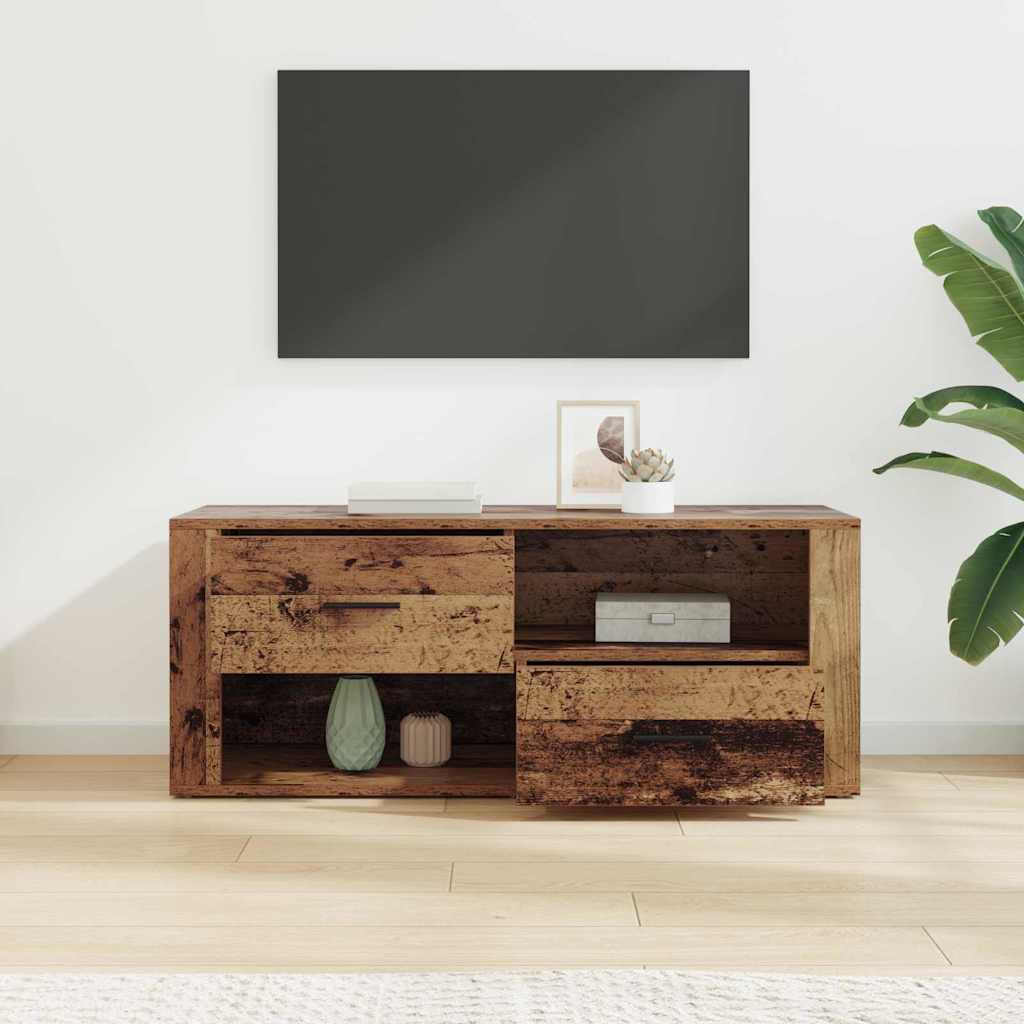 vidaXL TV Cabinet 100 x 35 x 40 cm Old Wood Engineered Wood 4