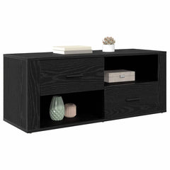 vidaXL TV Cabinet 100 x 35 x 40 cm Black Oak Engineered Wood 3
