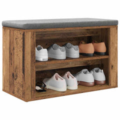 vidaXL Shoe Rack 75 x 35 x 45 cm Engineered Wood Old wood 3