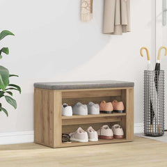 vidaXL Shoe Rack 75 x 35 x 45 cm Engineered Wood Artisan oak 1