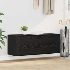 vidaXL Shoe Cabinet 100 x 35 x 38 cm Engineered Wood Black Oak 1