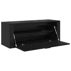 vidaXL Shoe Cabinet 100 x 35 x 38 cm Engineered Wood Black Oak 5