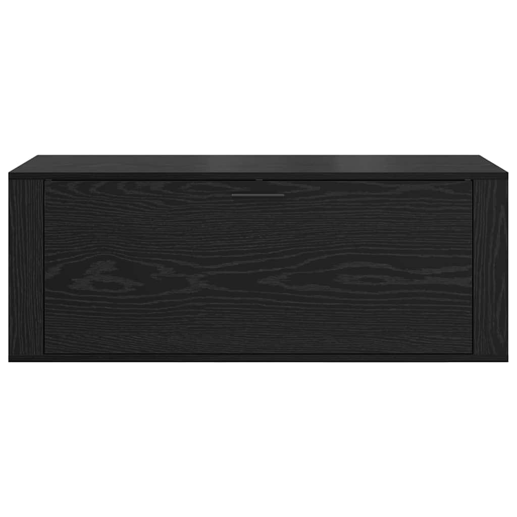 vidaXL Shoe Cabinet 100 x 35 x 38 cm Engineered Wood Black Oak 6