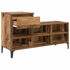vidaXL Shoe Cabinet 102 x 36 x 60 cm Engineered Wood Old Wood 5