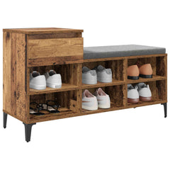 vidaXL Shoe Cabinet 102 x 36 x 60 cm Engineered Wood Old Wood 3