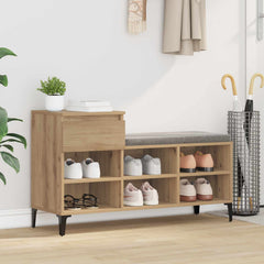 vidaXL Shoe Cabinet 102 x 36 x 60 cm Engineered Wood Artisan Oak 1