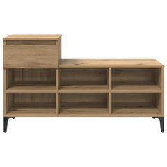 vidaXL Shoe Cabinet 102 x 36 x 60 cm Engineered Wood Artisan Oak 6