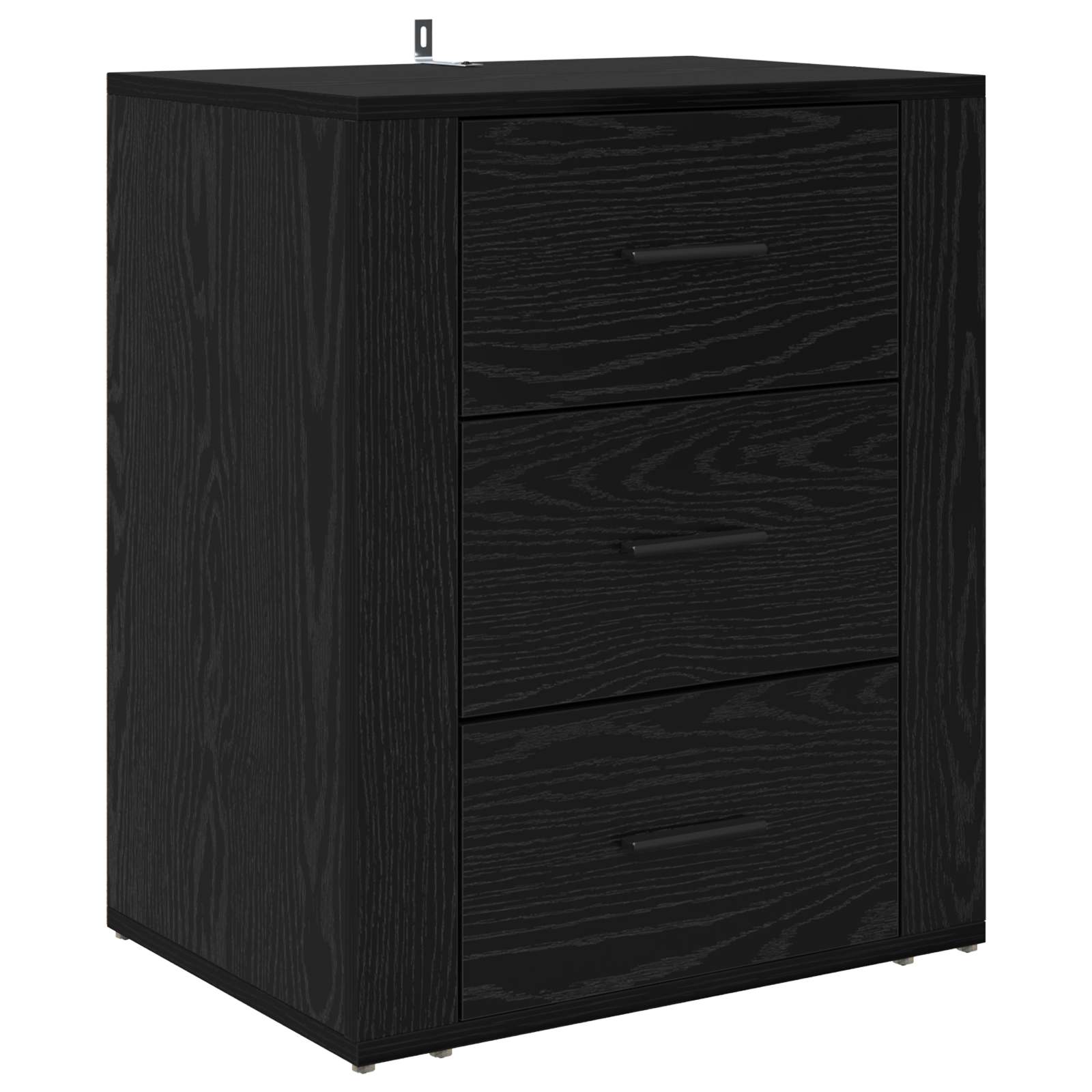 vidaXL Bedside Cabinet Black Oak 35 x 50 x 60 cm Engineered Wood 2