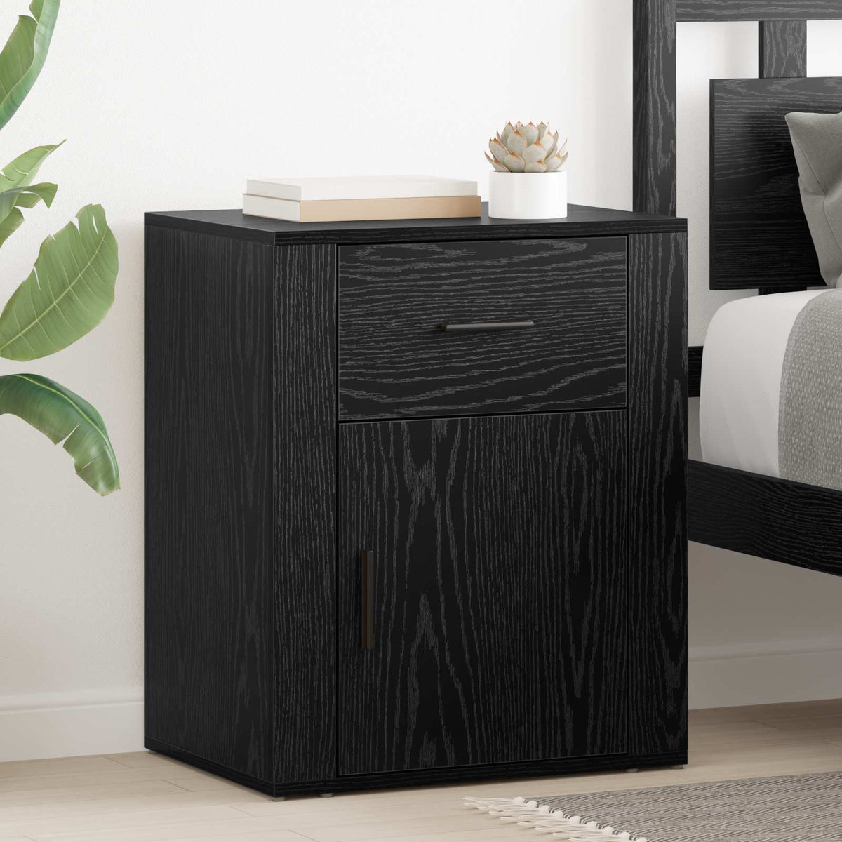 vidaXL Bedside Cabinet 50x36x60 cm Engineered Wood