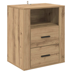 vidaXL Bedside Cabinet Artisan Oak 35 x 50 x 60 cm Engineered Wood 2