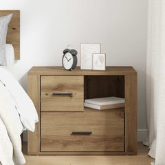 vidaXL Bedside Cabinet Artisan Oak 35 x 60 x 50 cm Engineered Wood 4