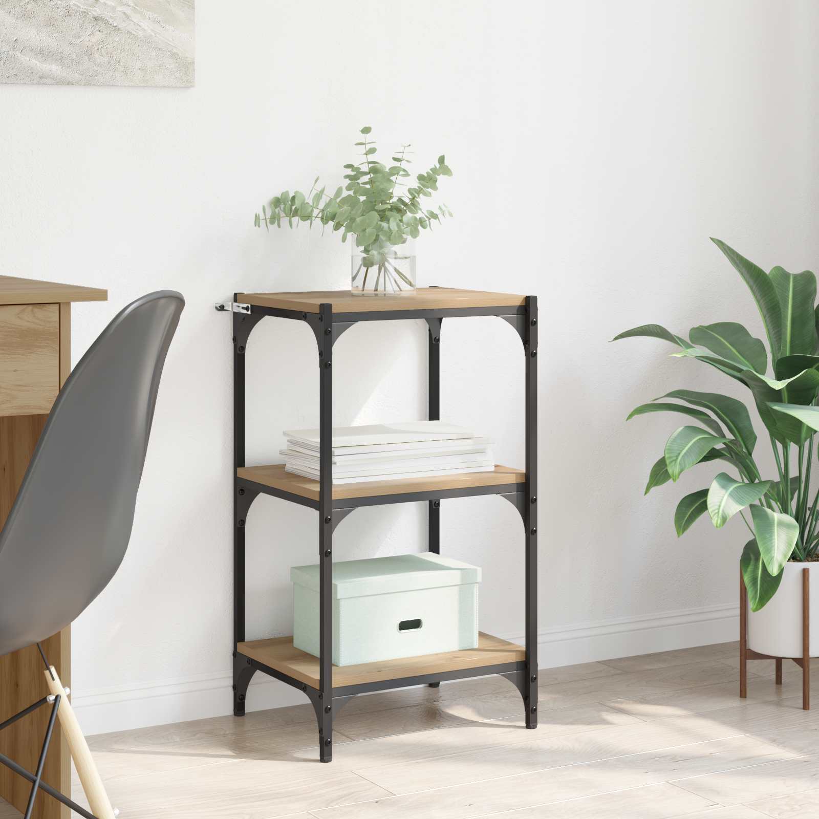 vidaXL Book Cabinet 3-Tier 40 x 33 x 70.5 cm Engineered wood 1