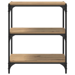vidaXL Book Cabinet 3-Tier 60 x 33 x 70.5 cm Engineered wood 5