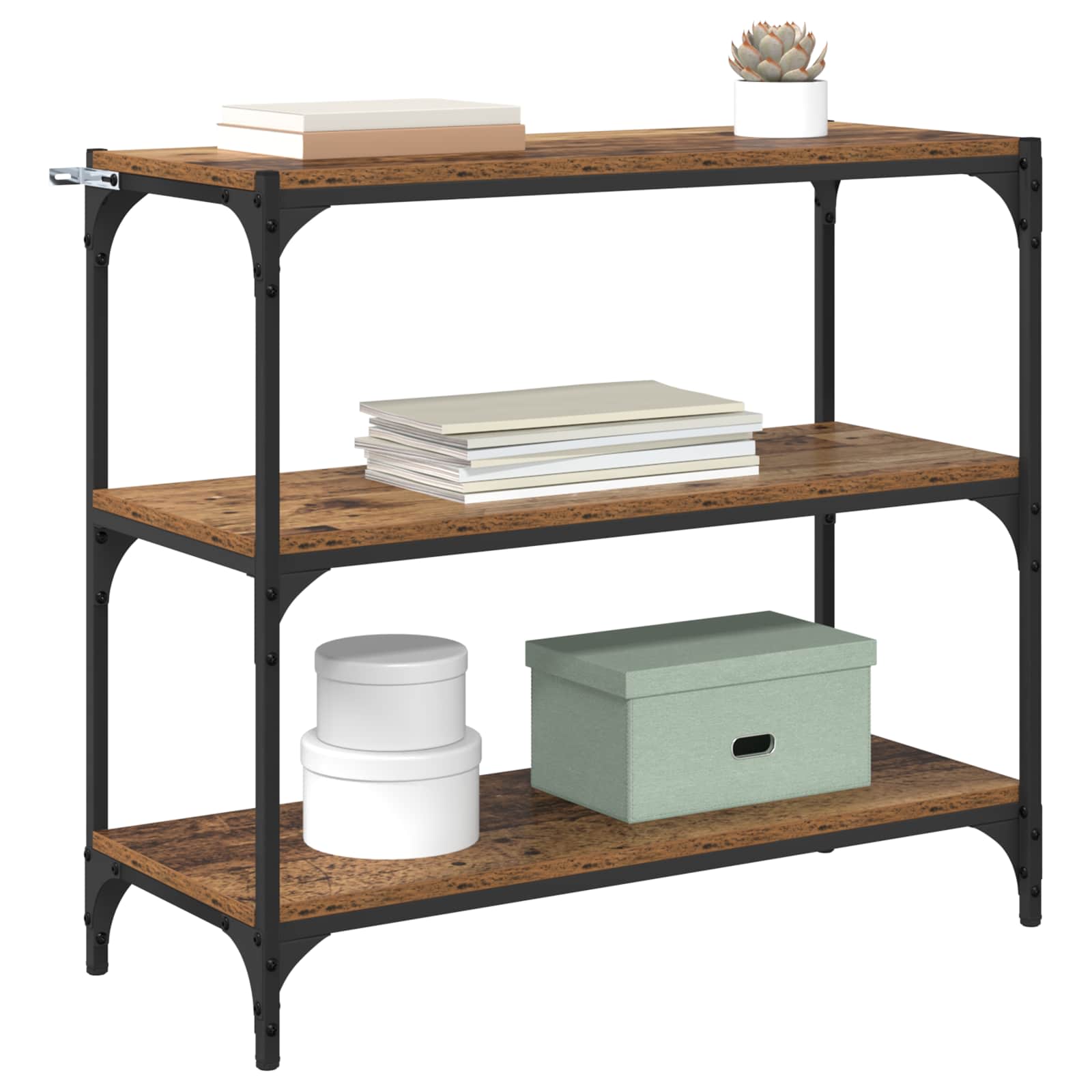 vidaXL Book Cabinet Old Wood 80 x 33 x 70.5 cm 3