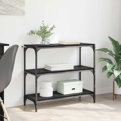 vidaXL Book Cabinet Black Oak 80 x 33 x 70.5 cm 1