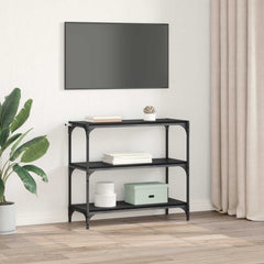 vidaXL Book Cabinet Black Oak 80 x 33 x 70.5 cm 4
