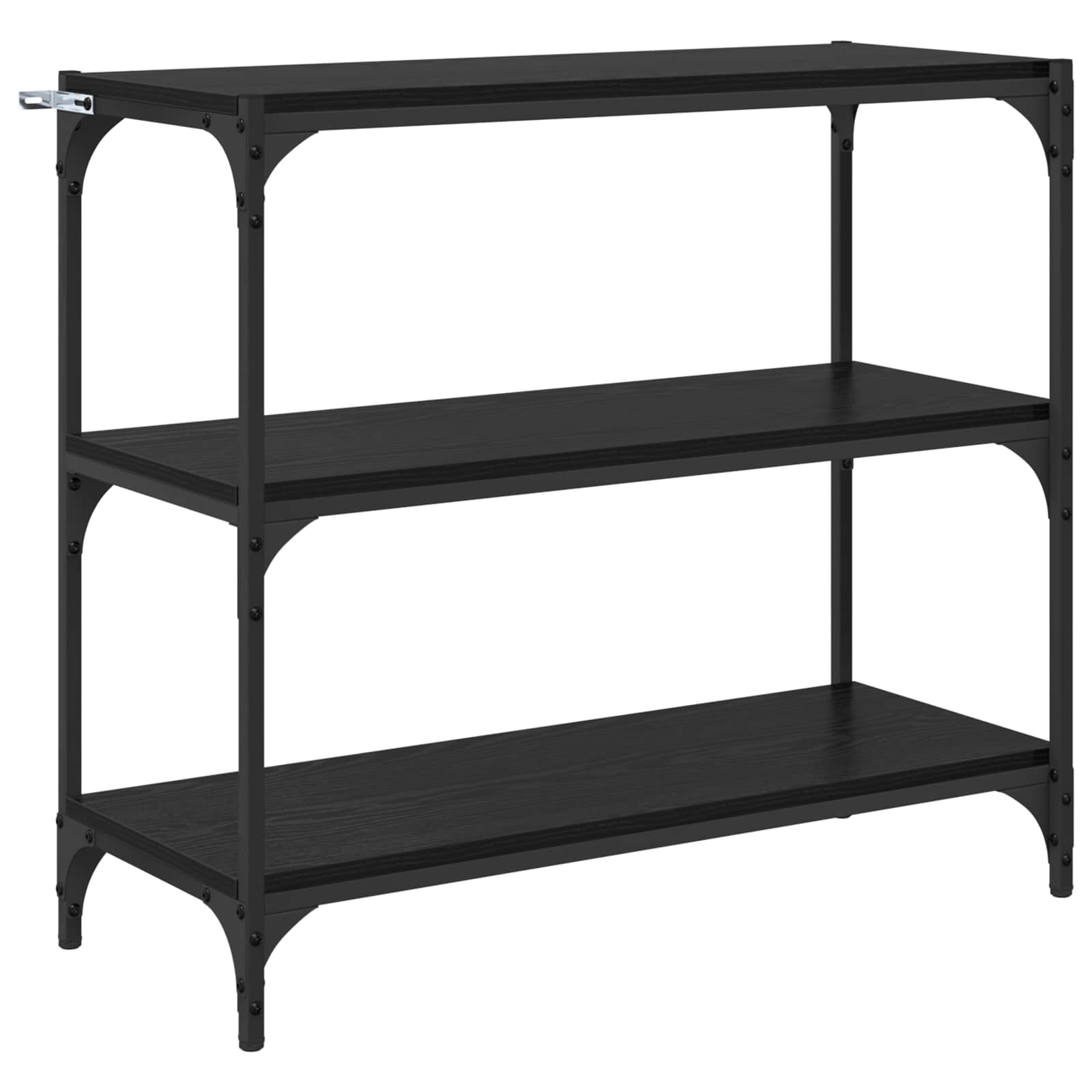 vidaXL Book Cabinet Black Oak 80 x 33 x 70.5 cm 2