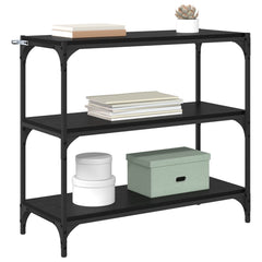 vidaXL Book Cabinet Black Oak 80 x 33 x 70.5 cm 3