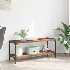 vidaXL TV Cabinet Old Wood 100 x 33 x 41 cm Engineered Wood and Iron 1