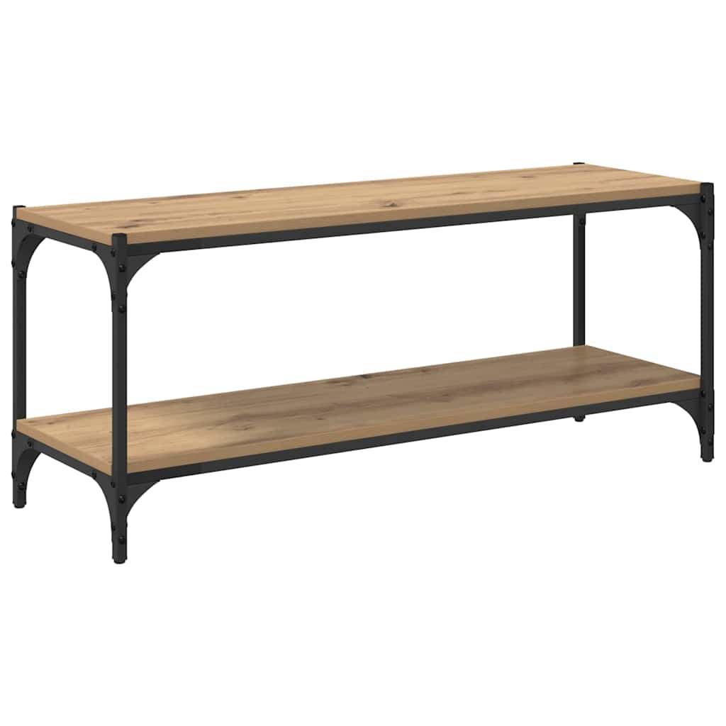 vidaXL TV Cabinet 2-Tier 100 x 33 x 41 cm Engineered Wood and Iron 2