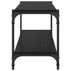 vidaXL TV Cabinet Black Oak 100 x 33 x 41 cm Engineered Wood and Iron 6