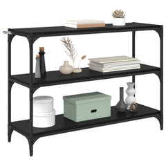 vidaXL Book Cabinet Black oak 100 x 33 x 70.5 cm Engineered wood 3