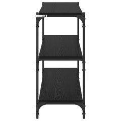 vidaXL Book Cabinet Black oak 100 x 33 x 70.5 cm Engineered wood 6