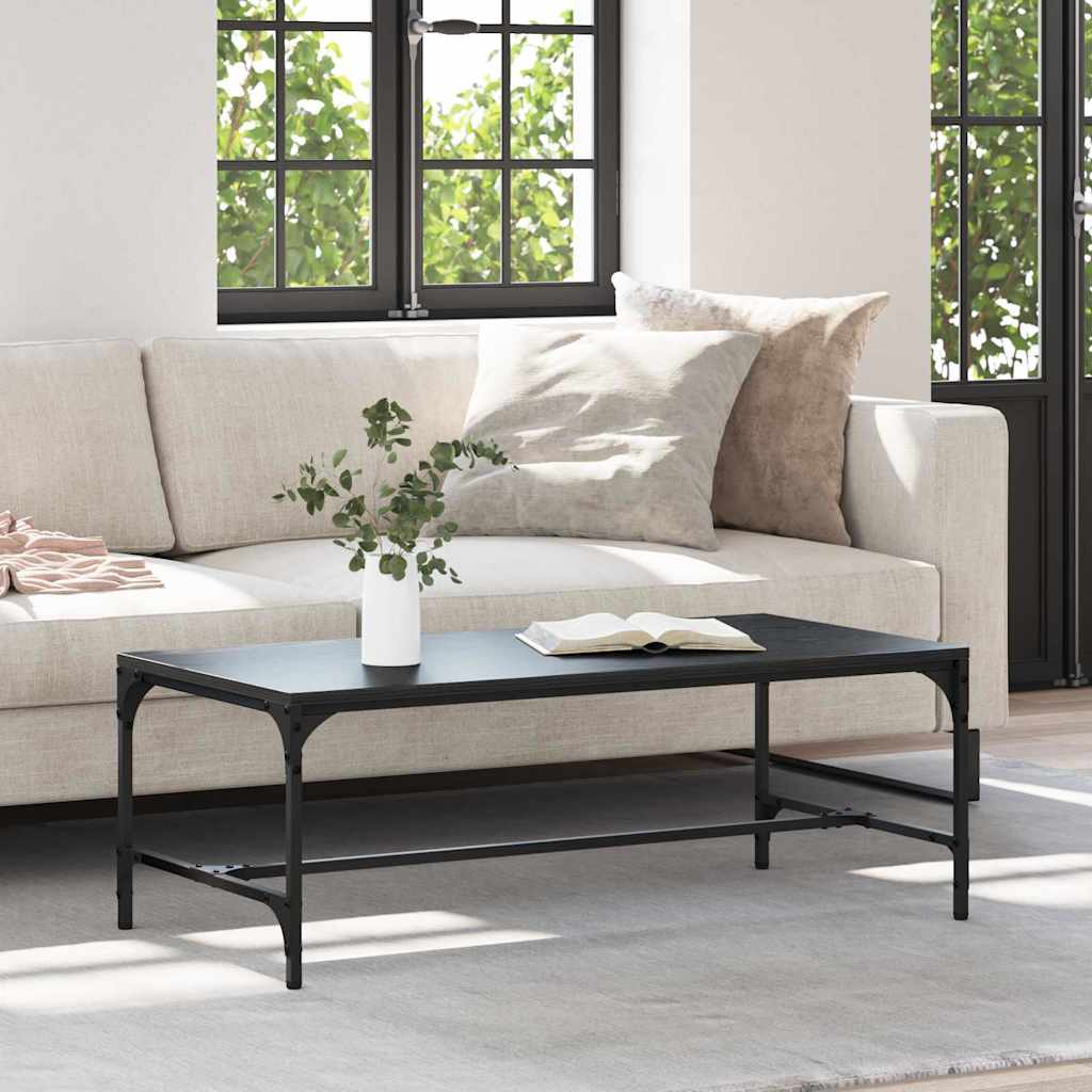 vidaXL Coffee Table Black Oak 100 x 50 x 35 cm Engineered Wood 1