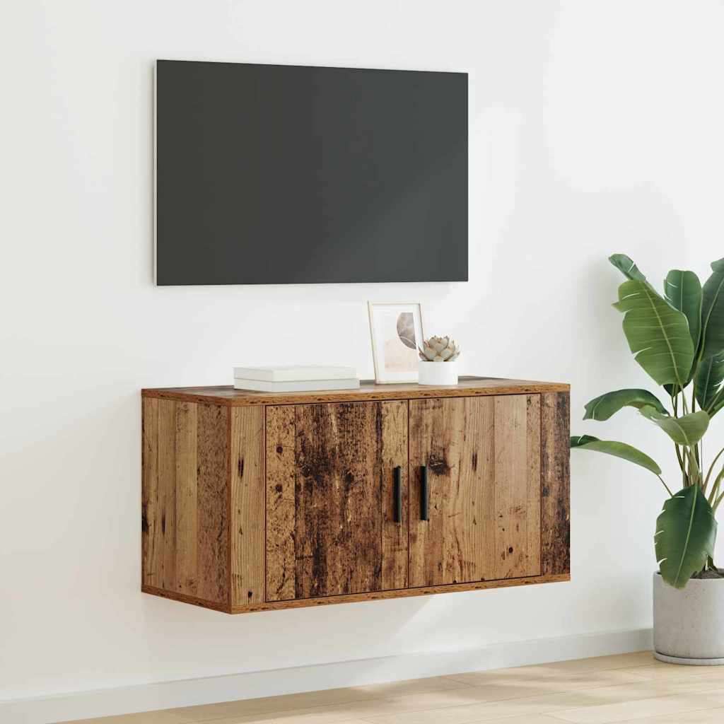 vidaXL 80 x 34.5 x 40 cm Old Wood Engineered Wood 1
