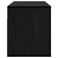 vidaXL 80 x 34.5 x 40 cm Black Oak Engineered Wood 6