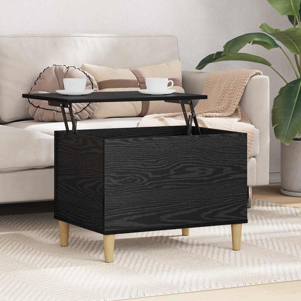 vidaXL Bedside Cabinet Black Oak 60 x 44.5 x 45 cm Engineered Wood 4