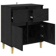 vidaXL Sideboard Black Oak 60 x 35 x 70 cm Engineered Wood 5