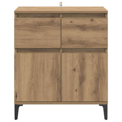 vidaXL Sideboard Artisan Oak 60 x 35 x 70 cm Engineered Wood and Iron 6