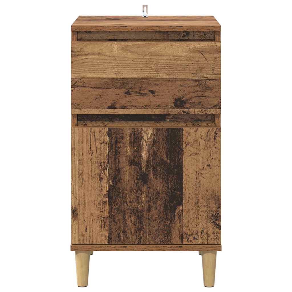 vidaXL Bedside Cabinet Old Wood 40 x 35 x 70 cm Engineered Wood 6