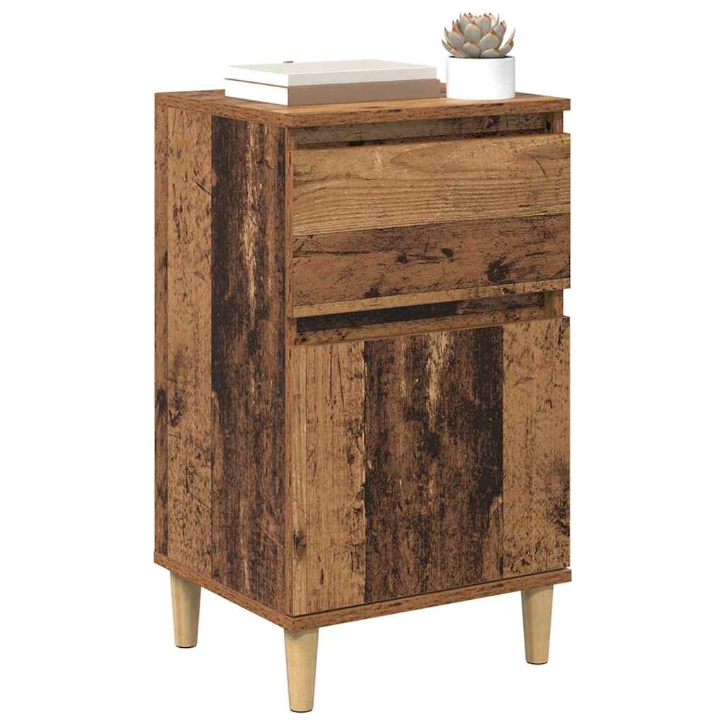 vidaXL Bedside Cabinet Old Wood 40 x 35 x 70 cm Engineered Wood 3