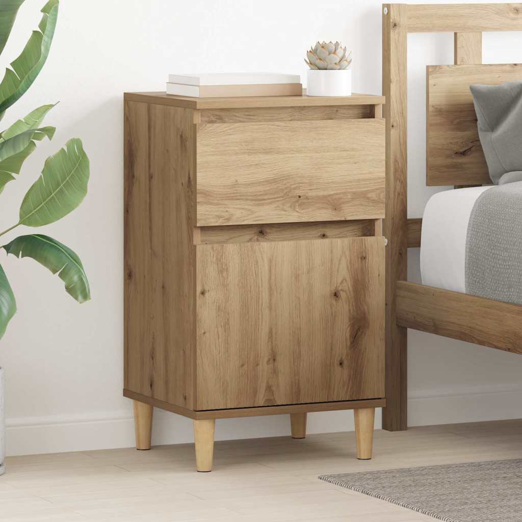 vidaXL Bedside Cabinet Artisan Oak 40 x 35 x 70 cm Engineered Wood 1