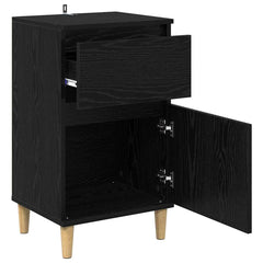 vidaXL Bedside Cabinet Black Oak 40 x 35 x 70 cm Engineered Wood 5